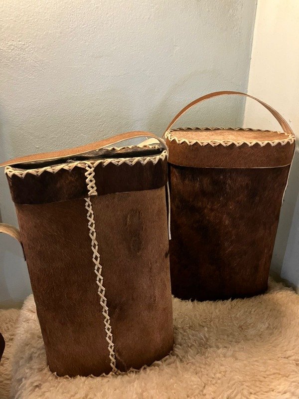 Porta Termo Cuero y Pelo