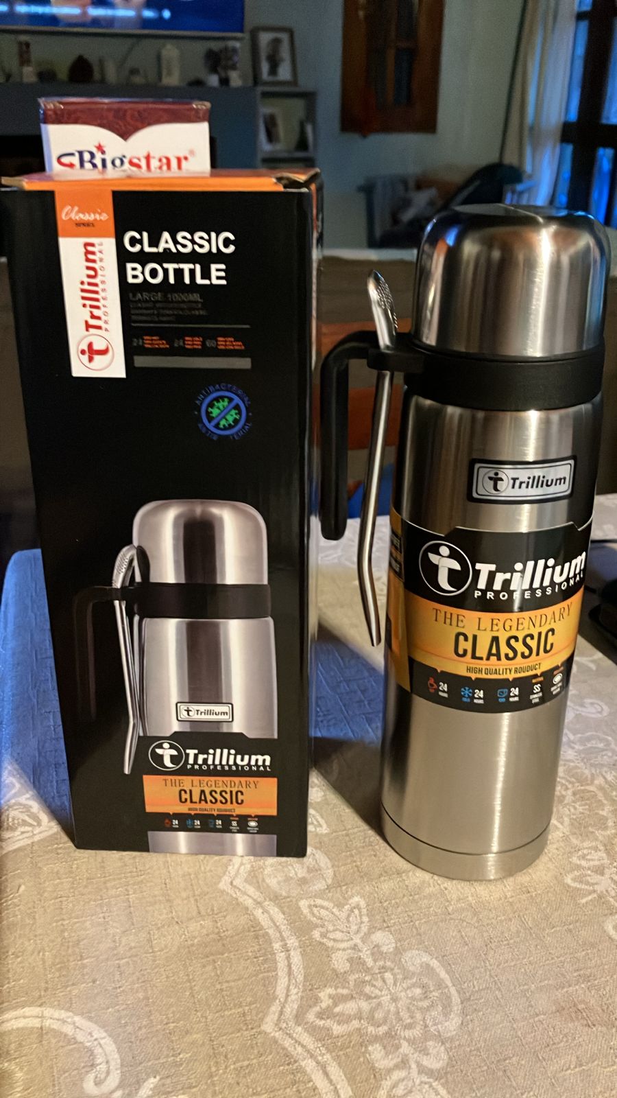 Termo acero inoxidable con bombilla
