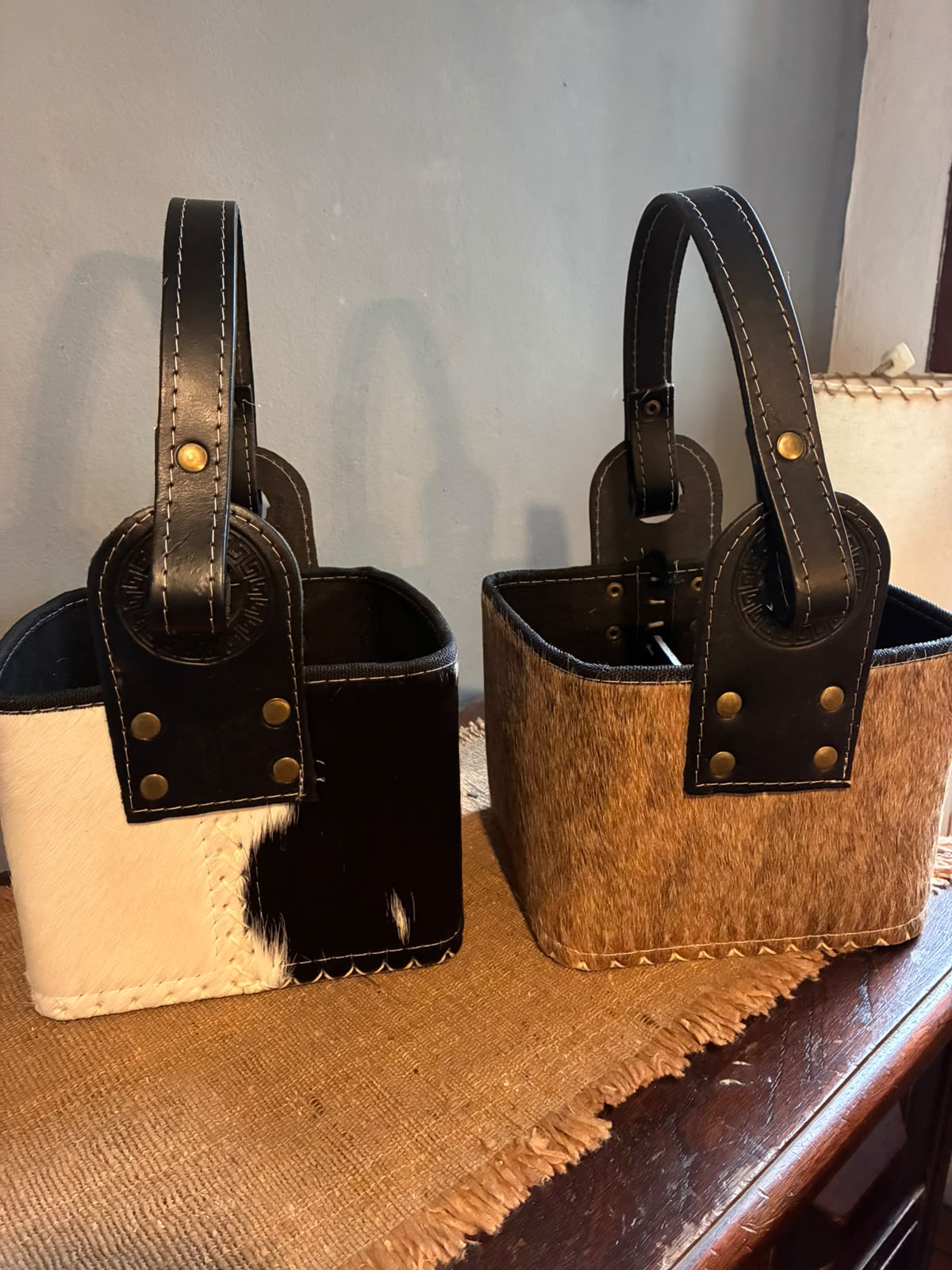Matera de cuero con Pelo